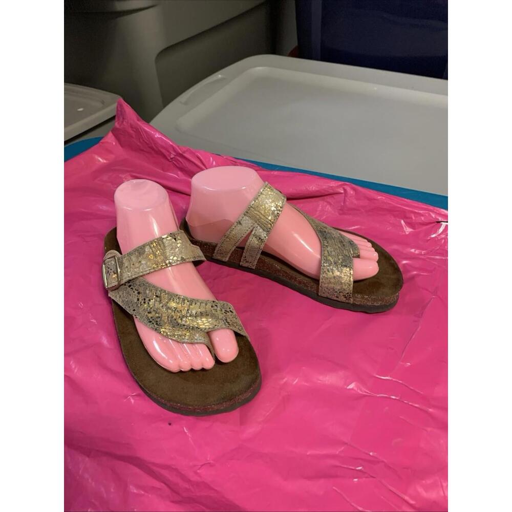 WHITE MOUNTAIN New‎ Snake Gold Sandals Crawford Clogs Size 8 Beautiful